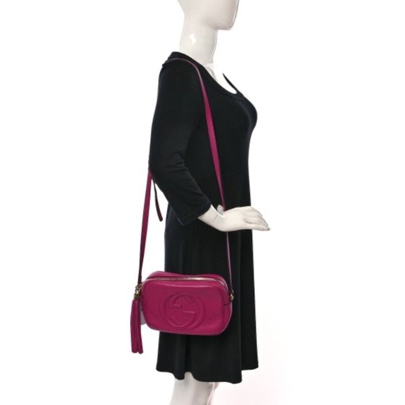 Authentic GUCCI Cellarius Calfskin Small Soho Disco Bag Pink Magenta - Picture 8 of 15